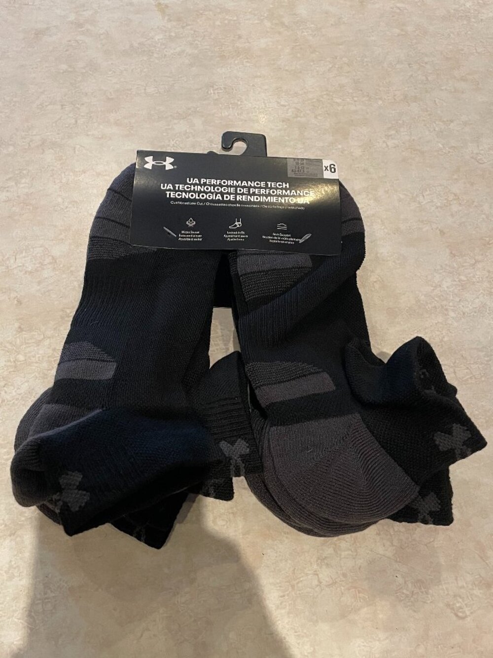 Under Armour Performance Tech Crew Socks | 6-Pack | Men's Size 10–14 | NWT
